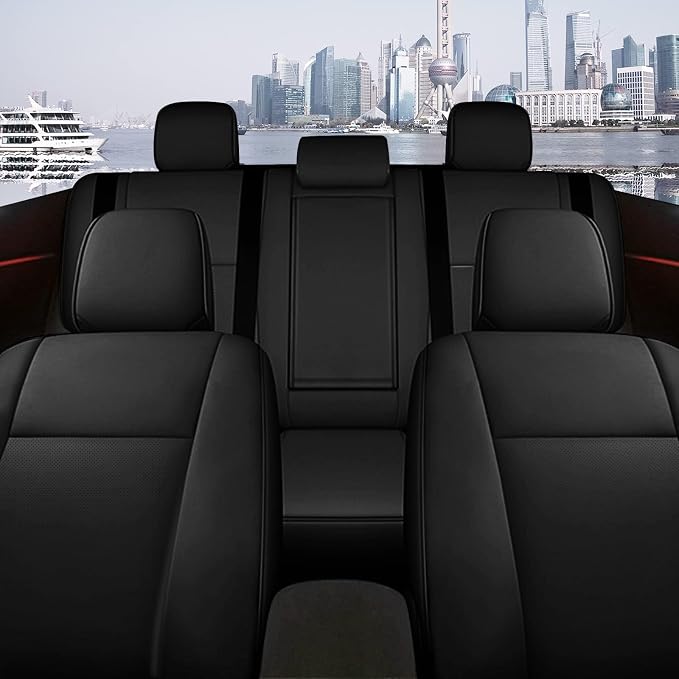 Faux Leather Seat Covers for Toyota Corolla — Full Set — Black