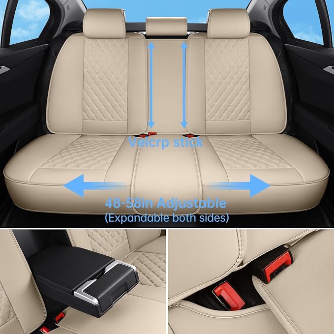 Universal Seat Covers — Full Set — Beige