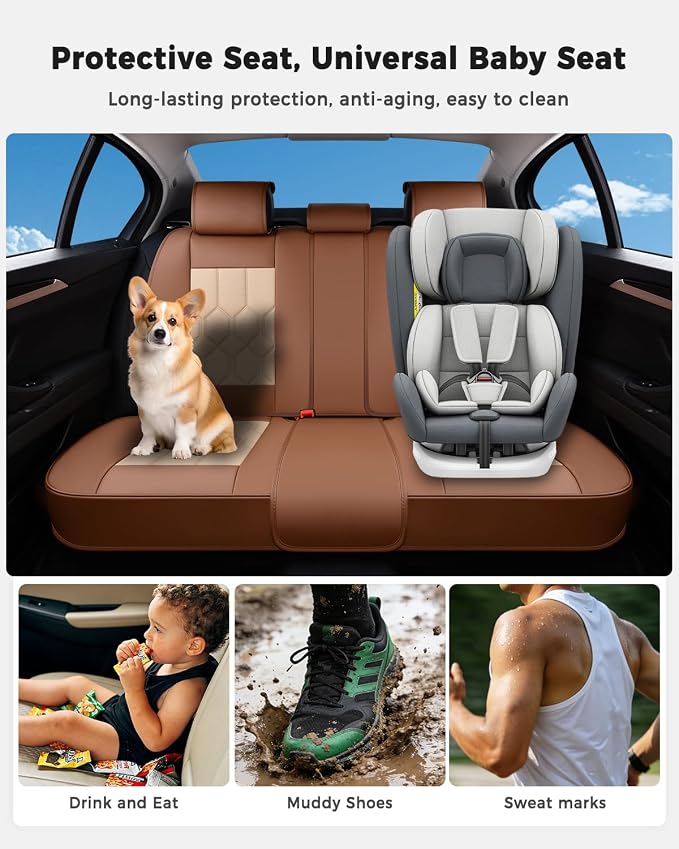 Universal Seat Covers — Brown / Beige