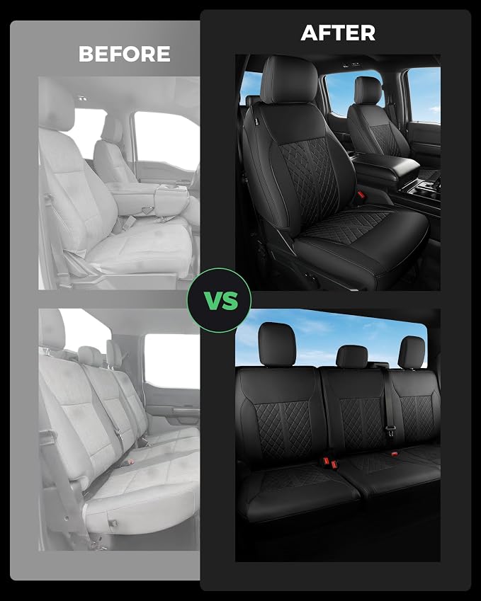 Seat Covers for Multiple Vehicles — Full Set — Black