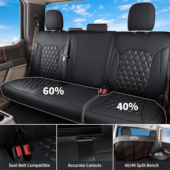 Seat Covers for Toyota Tacoma — Full Set — Black