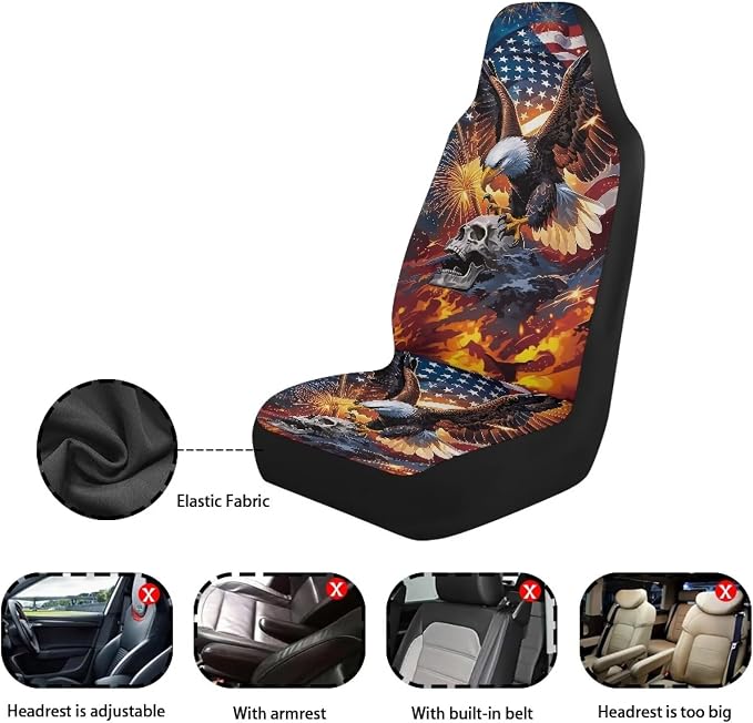 Universal Fabric Seat Covers — Front Seat
