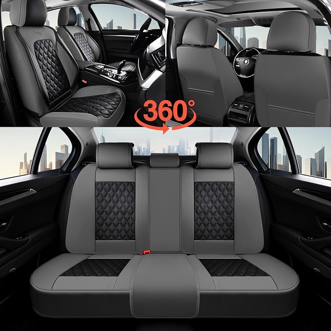 Universal Faux Leather Seat Covers — Full Set