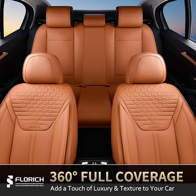 Universal Seat Covers — Full Set — Brown