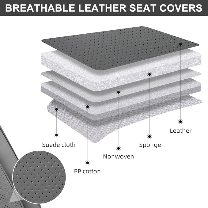 Universal Seat Covers — Front Seat — Gray