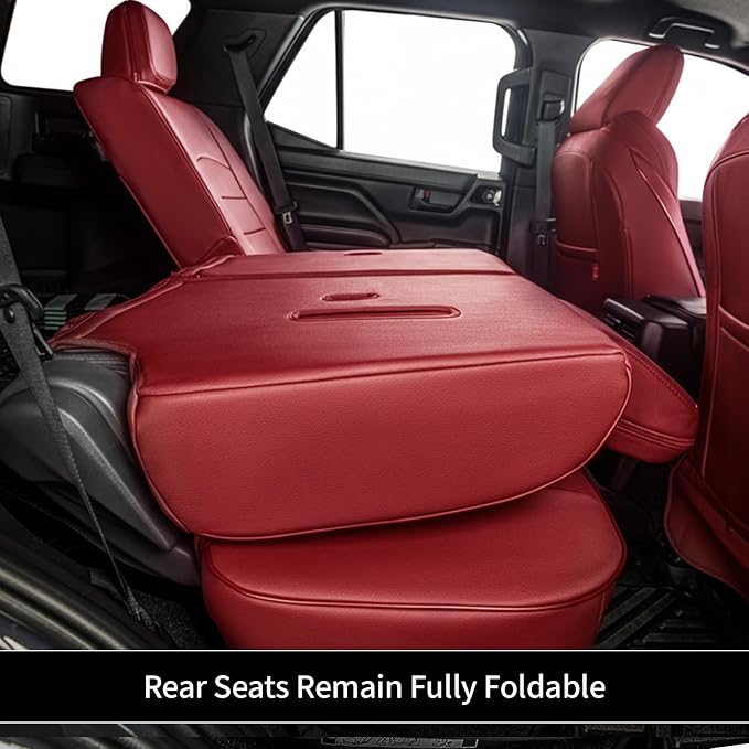 Faux Leather Seat Covers for Toyota 4Runner — Full Set — Burgundy