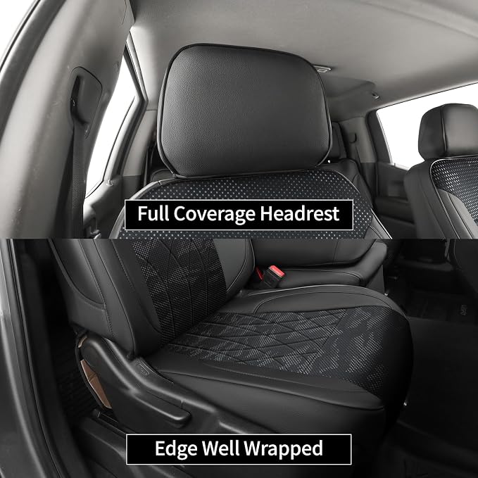 Faux Leather Seat Covers for Chevrolet Silverado — Black / Gray