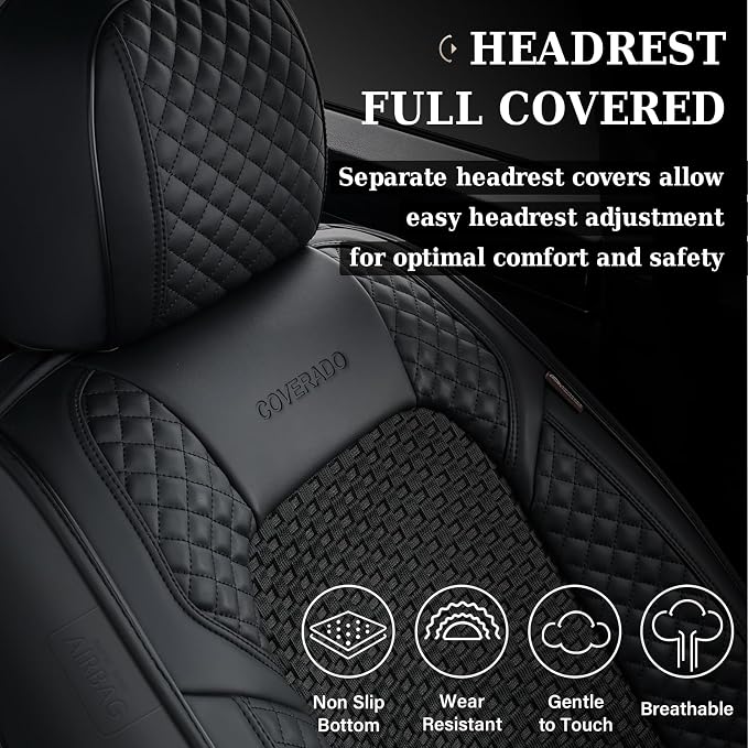Universal Seat Covers — Full Set — Black