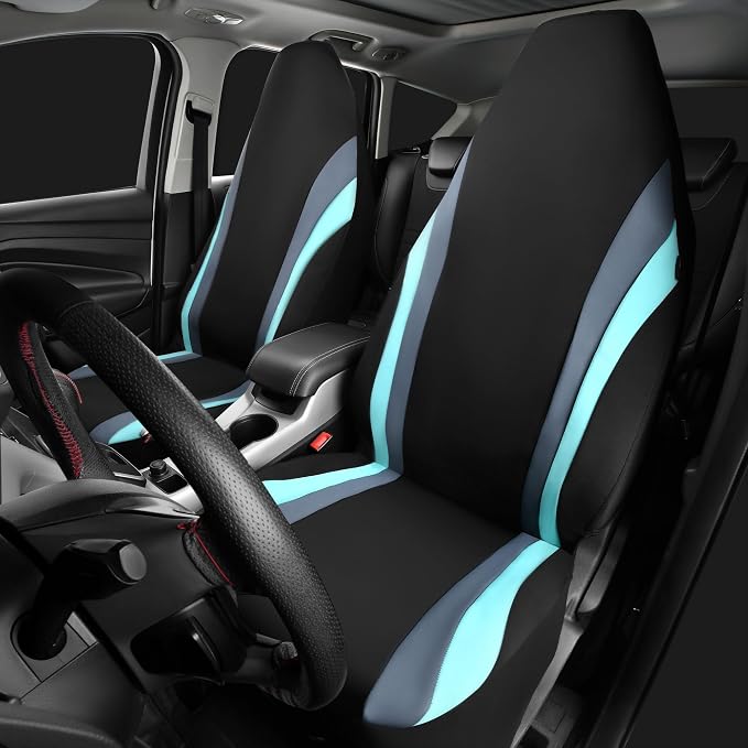 Universal Neoprene Seat Covers — Front Seat — Black