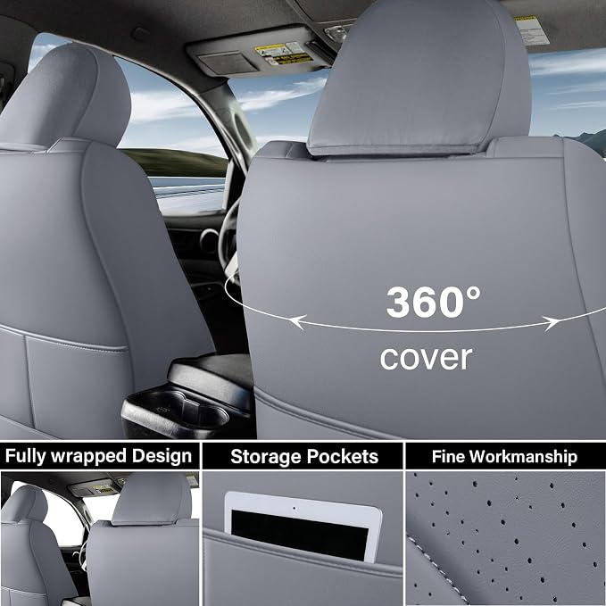 Seat Covers for Toyota Tacoma — Front Seat — Gray