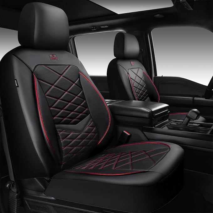 Universal Seat Covers — Front Seat — Black / Red