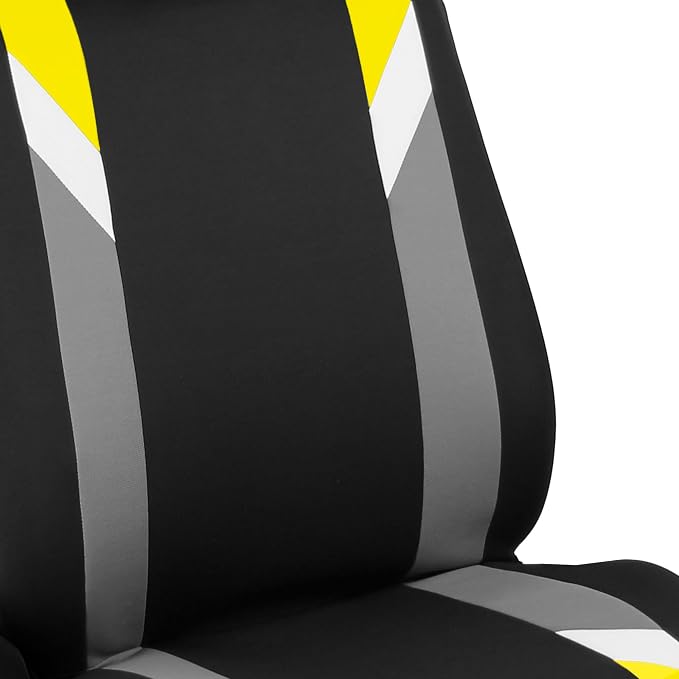 Universal Fabric Seat Covers — Front Seat — Yellow