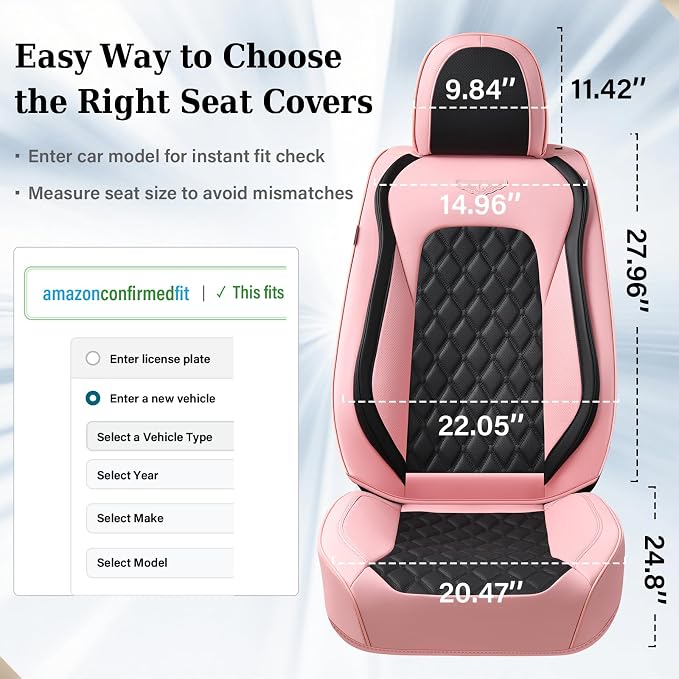 Faux Leather Car Seat Covers — Full Set