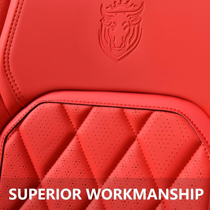 Universal Faux Leather Seat Covers — Full Set — Red