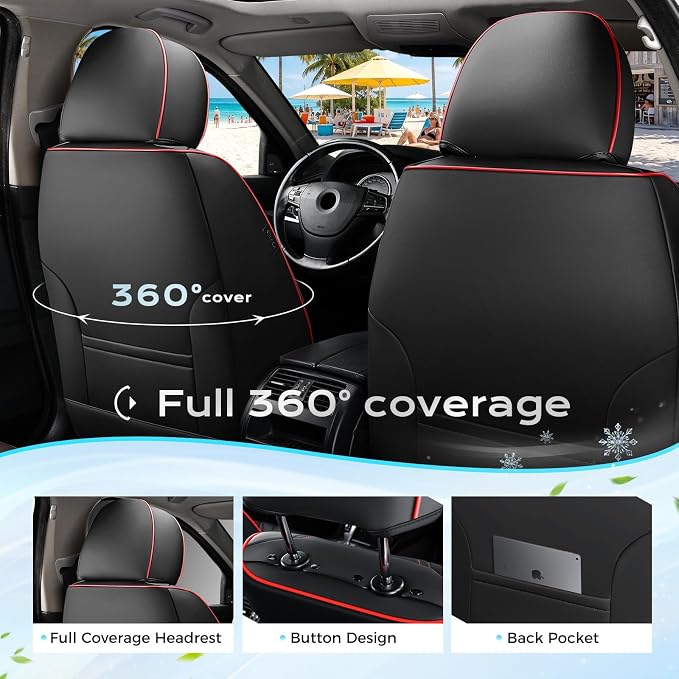 Universal Seat Covers — Front Seat — Black