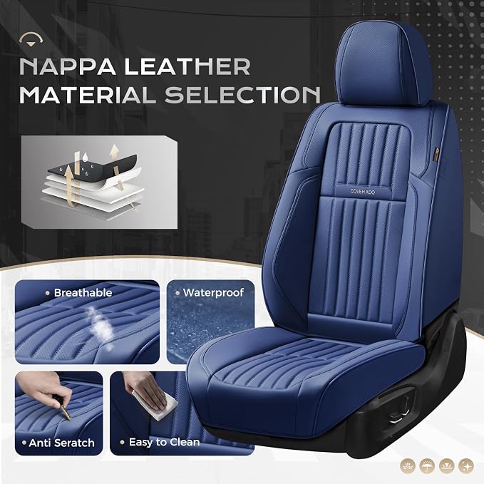 Universal Seat Covers — Front Seat — Blue