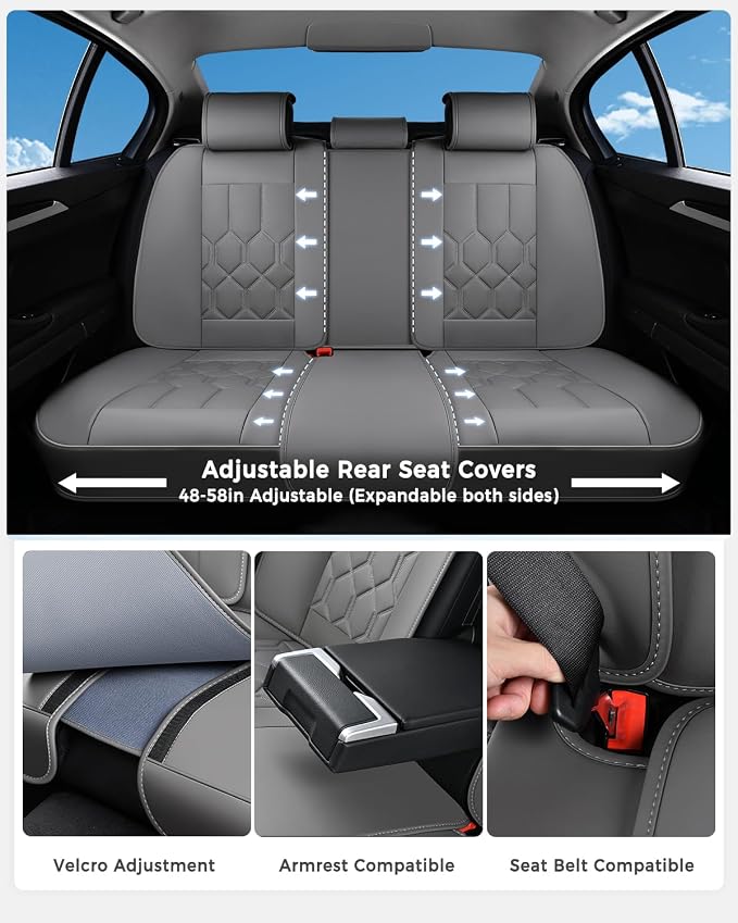Universal Seat Covers — Full Set — Gray
