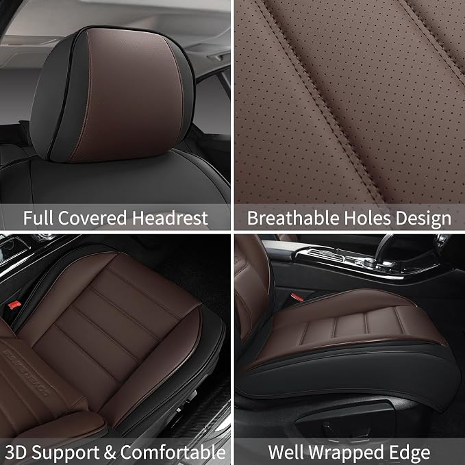 Universal Seat Covers — Front Seat — Black / Brown