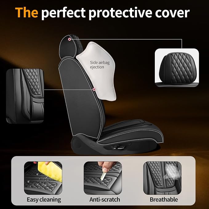 Seat Covers for Nissan Titan — Full Set — Black