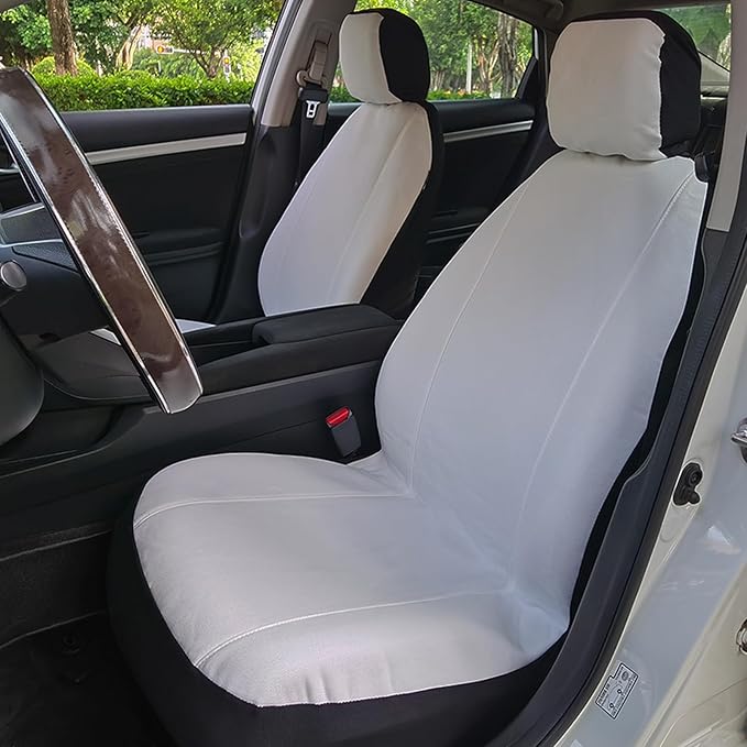 Universal Seat Covers — Front Seat — White