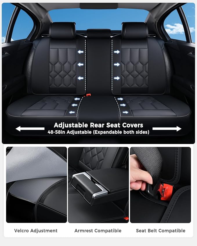 Universal Seat Covers — Full Set — Black