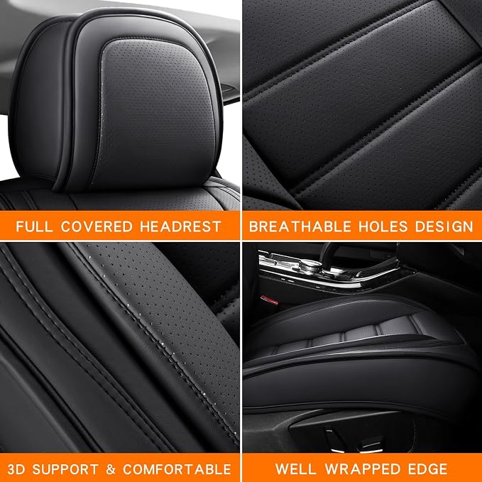 Universal Seat Covers — Front Seat — Black