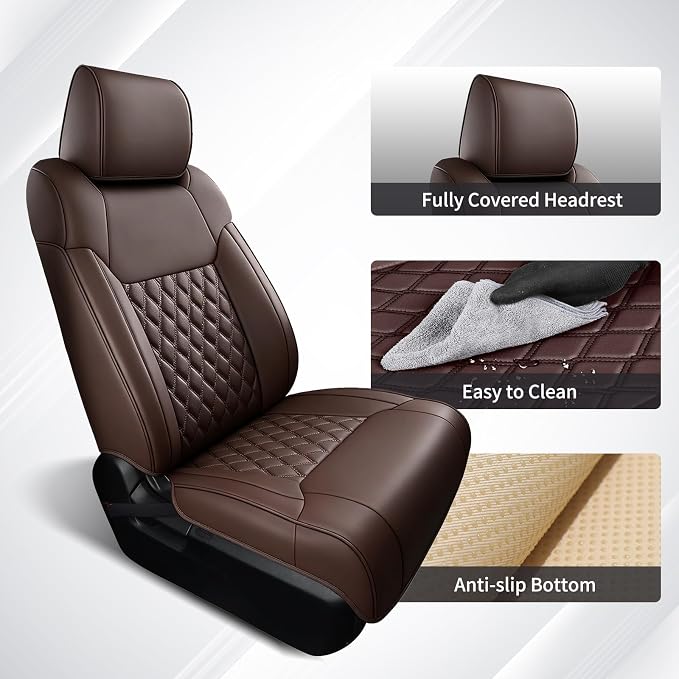 Seat Covers for Toyota Tacoma — Full Set — Coffee