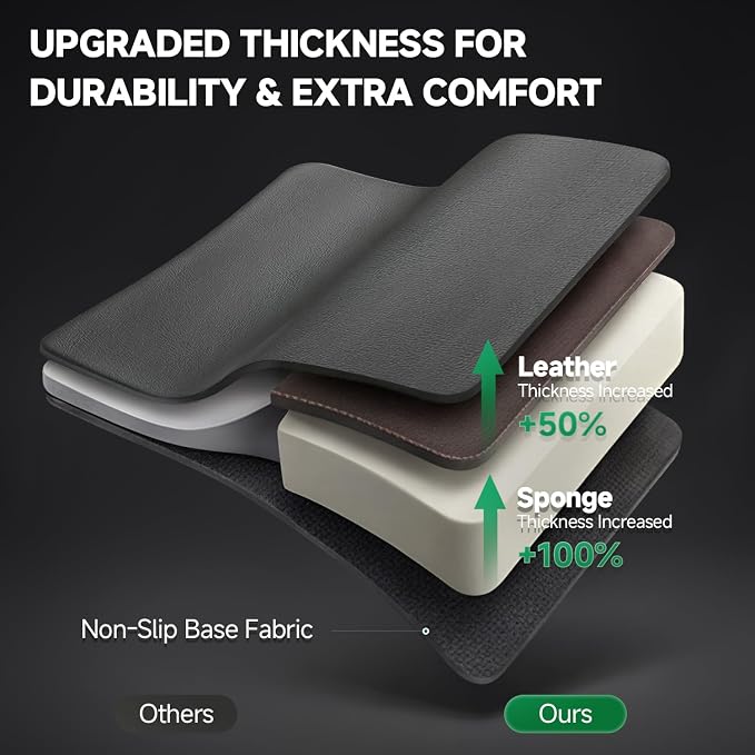 Faux Leather Seat Covers for Multiple Vehicles — Full Set — Black / Gray