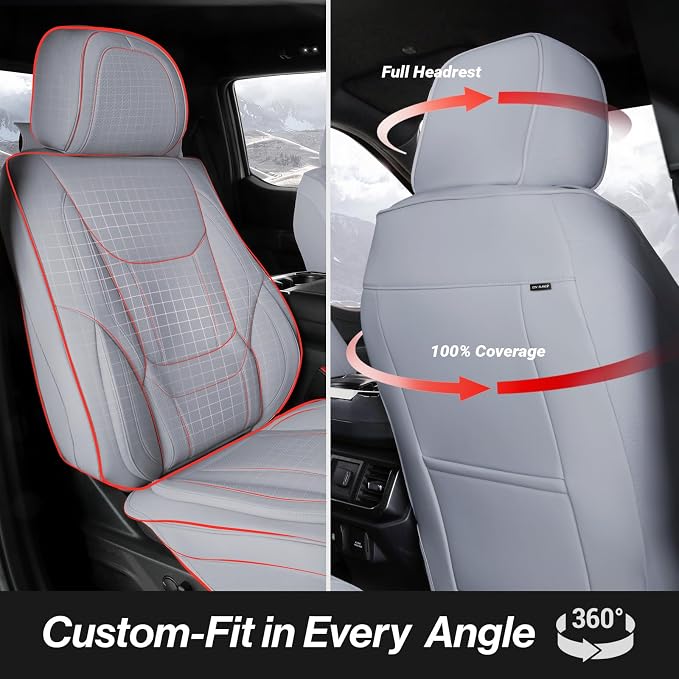 Seat Covers for GMC Sierra — Front Seat — Gray