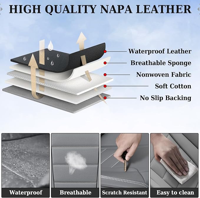 Universal Seat Covers — Full Set — Gray