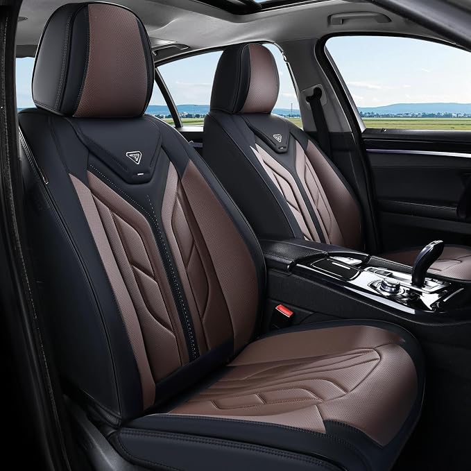 Universal Seat Covers — Front Seat — Black / Coffee