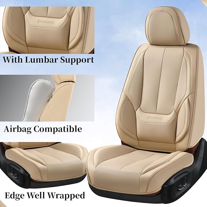 Universal Seat Covers — Full Set — Beige