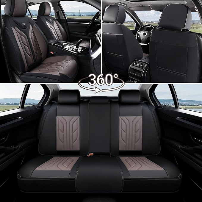 Universal Seat Covers — Front Seat — Black / Coffee