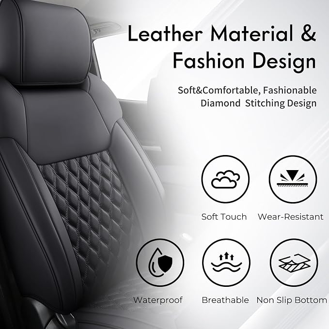 Seat Covers for Toyota Tacoma — Full Set — Black
