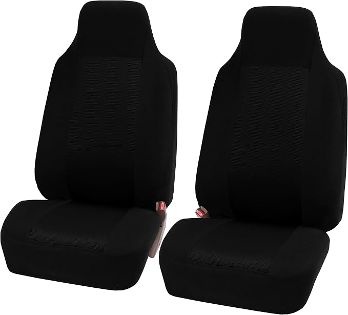 Universal Fabric Seat Covers — Front Seat — Black