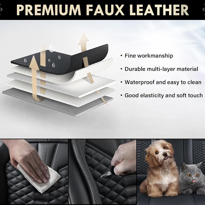 Universal Seat Covers — Full Set — Black