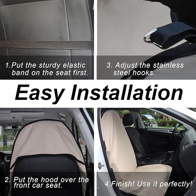Car Seat Covers — Front Seat — White