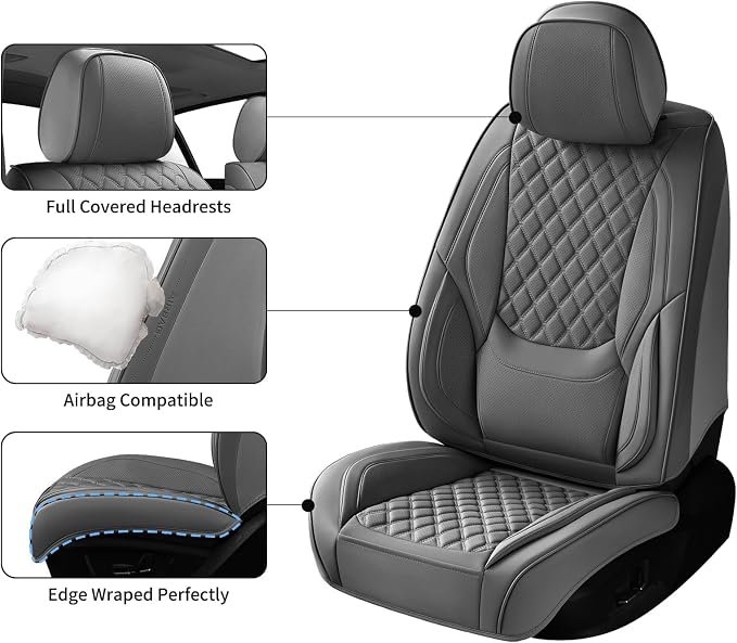 Universal Seat Covers — Full Set — Gray
