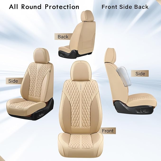 Universal Seat Covers — Front Seat — Beige