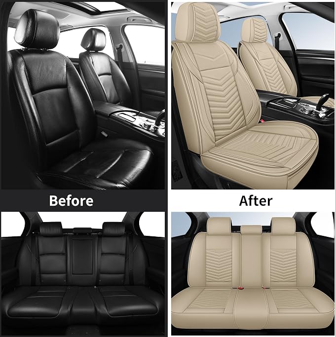 Universal Seat Covers — Full Set — Beige