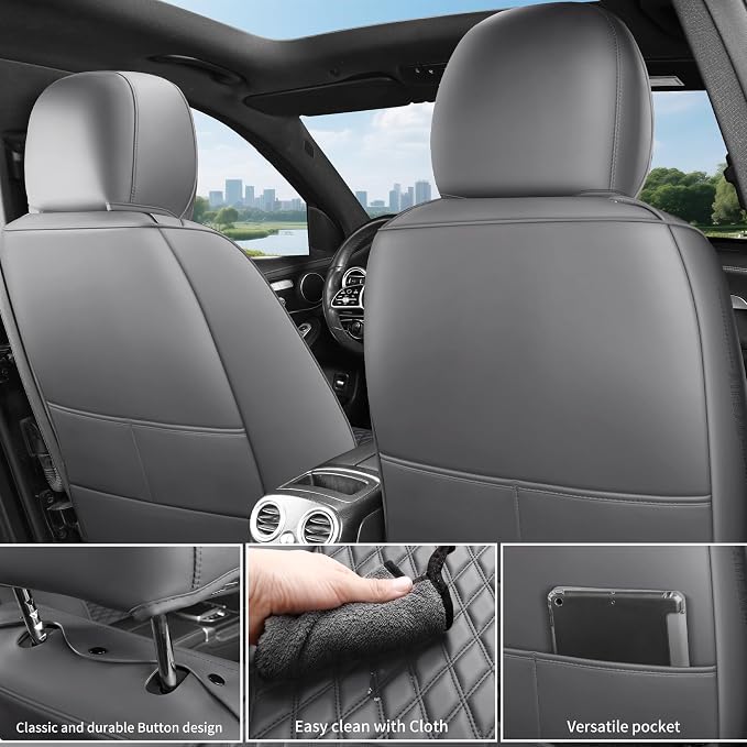 Universal Seat Covers — Full Set — Gray