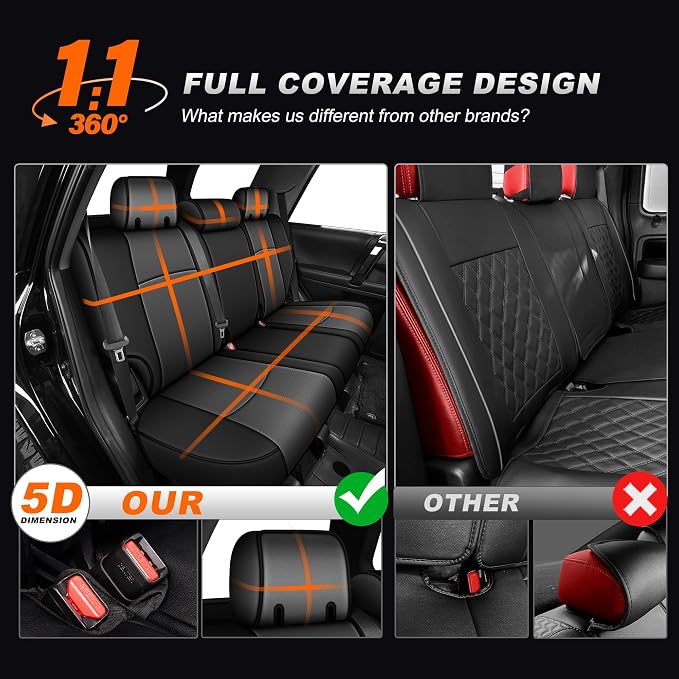 Seat Covers for Toyota 4Runner — Full Set — Black / Gray