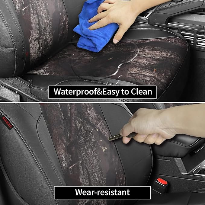 Faux Leather Seat Covers for Toyota Tacoma — Full Set — Black