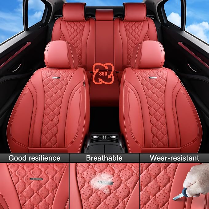Universal Seat Covers — Front Seat — Red