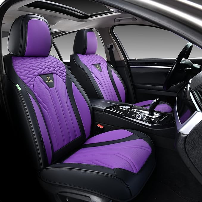 Universal Seat Covers — Full Set — Purple / Black