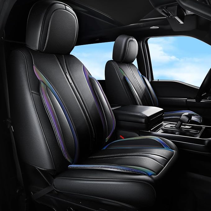Universal Faux Leather Seat Covers — Front Seat