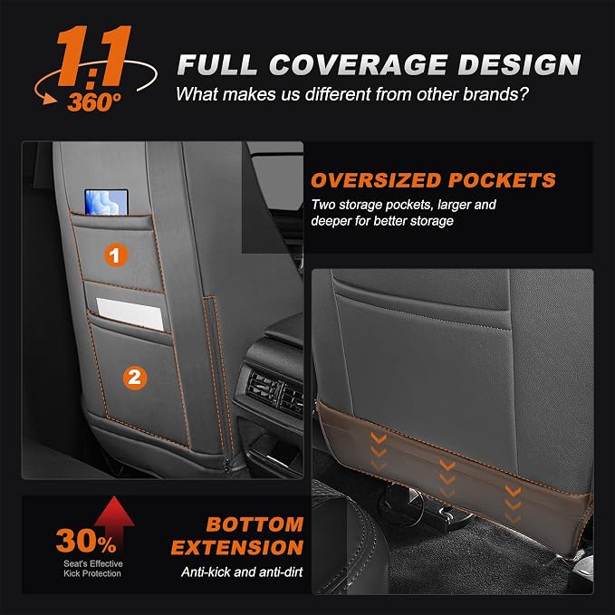 Faux Leather Seat Covers for Honda CR-V — Full Set — Gray