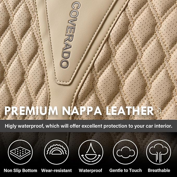 Universal Seat Covers — Front Seat — Beige