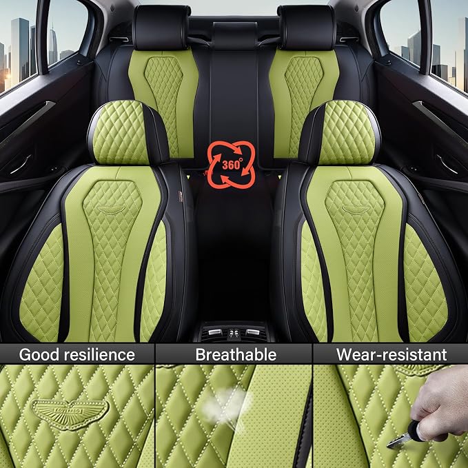 Universal Seat Covers — Front Seat — Green