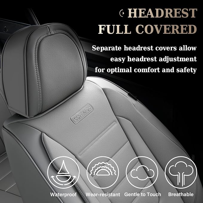 Universal Seat Covers — Full Set — Gray